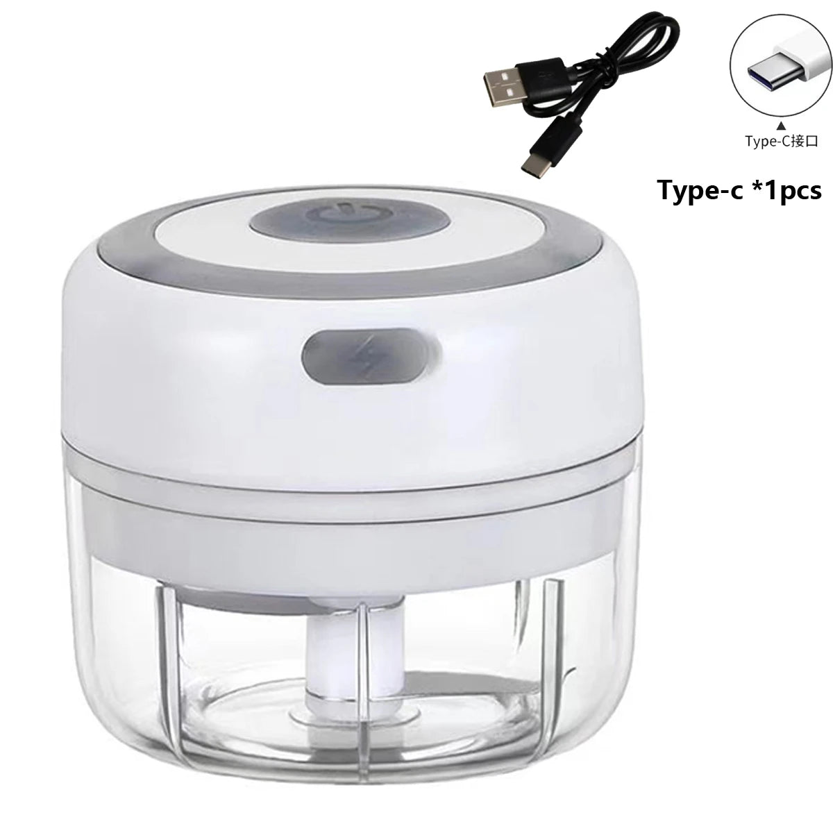 100ml/250ml Electric Mini Garlic Press Chopper - Rechargeable USB Masher with Powerful Lithium Battery, Easy Meat Grinder Get Cuisine Shop