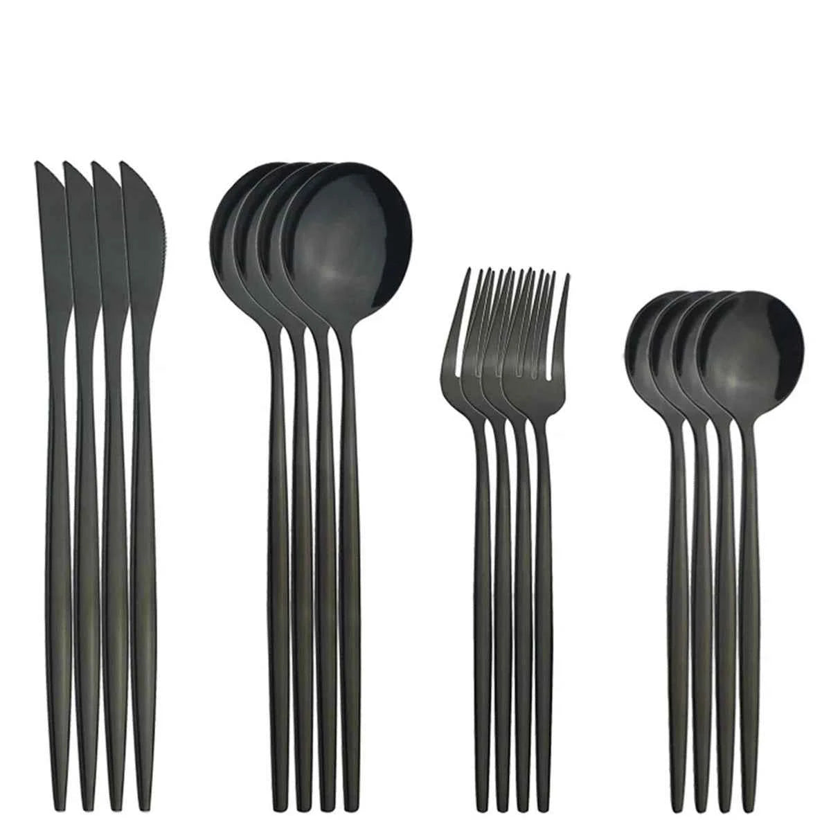 Ménagère 16 Couverts Inox Vert Menthe - Fourchettes Couteaux Cuillères