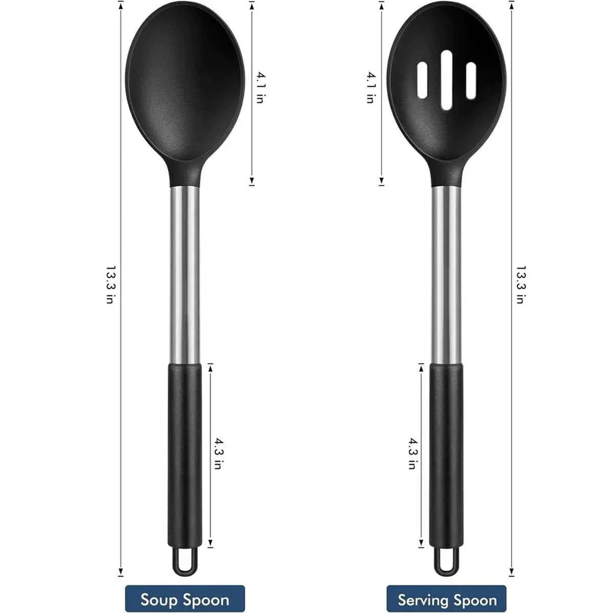 Dimensions des ustensiles en silicone et inox : longueur idéale pour la cuisson et le service