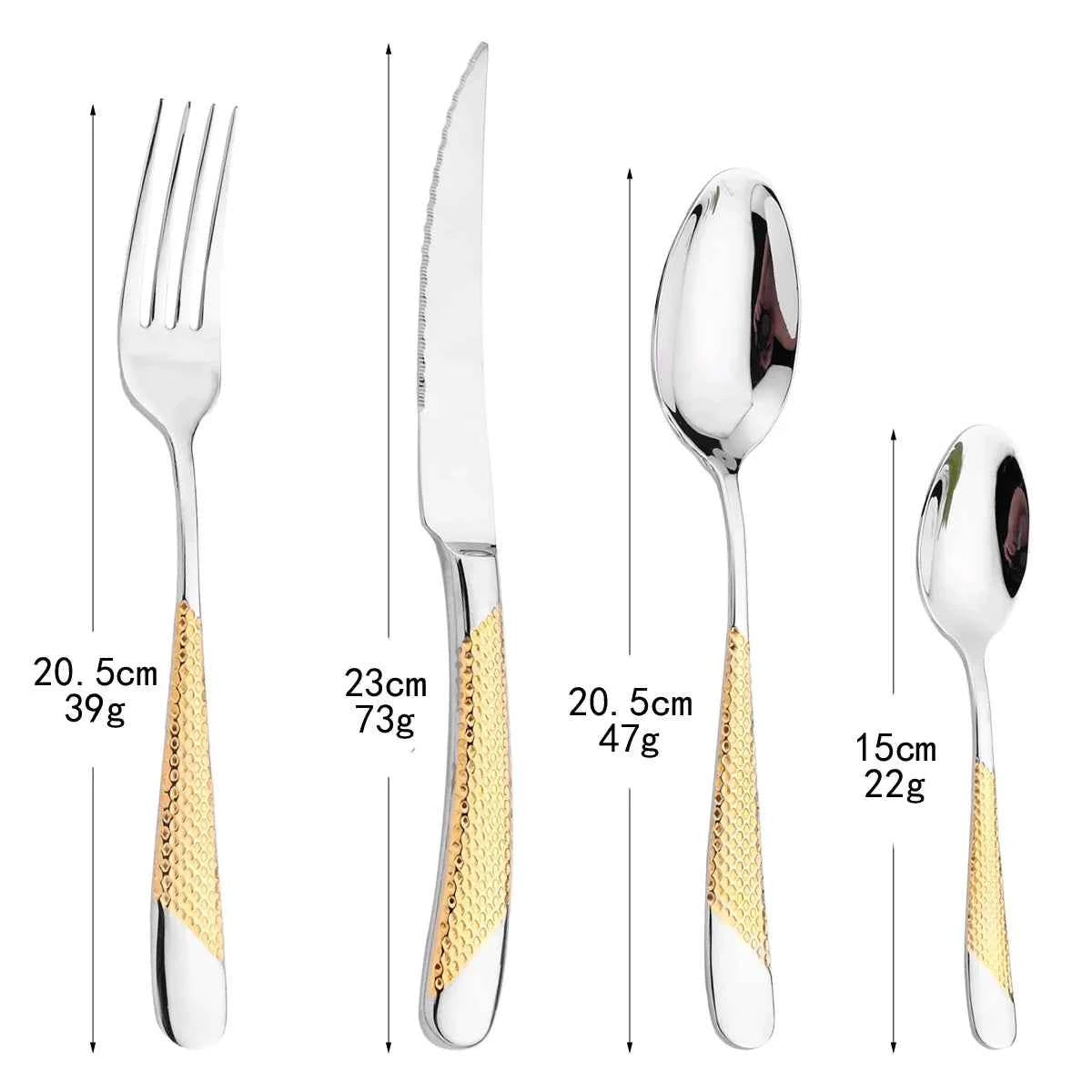 Ménagère 24 Couverts Inox - Fourchettes Couteaux Cuillères Service