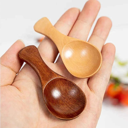 Set 5 Mini Cuillères Bois - Épices Thé Sucre Poudre Cuisine
