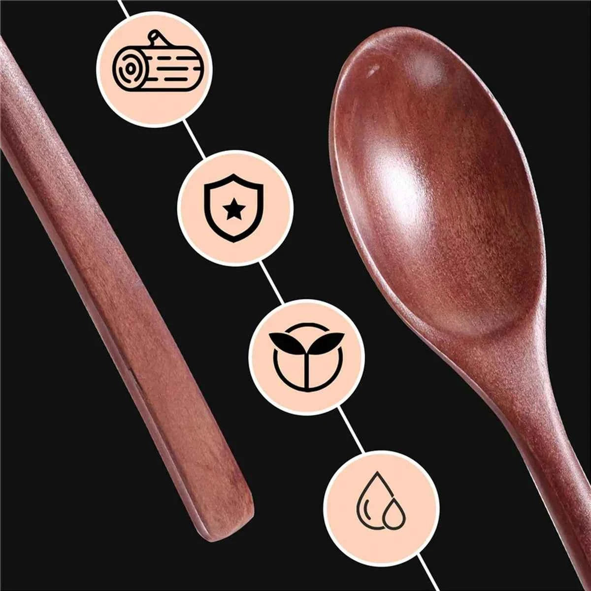 Cuillères en bois naturel - Service et mélange