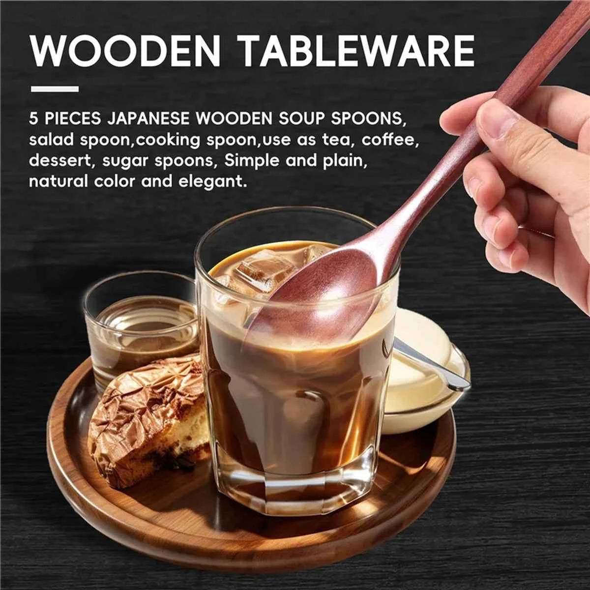 Cuillères en bois naturel - Service et mélange