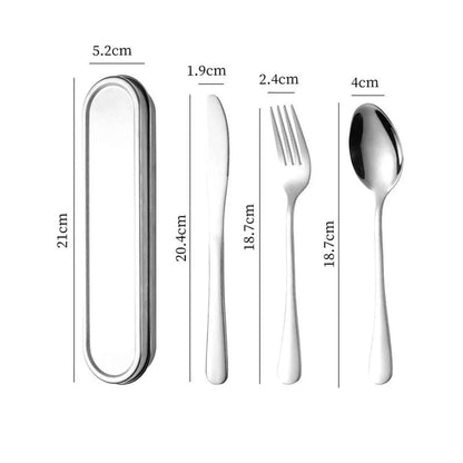 Couverts Portables Inox 304 - Fourchette Cuillère Baguettes