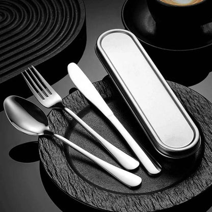 Couverts Portables Inox 304 - Fourchette Cuillère Baguettes